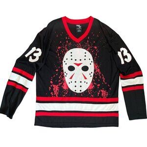 Friday The 13th Jason Voorhees Horror Movie Hockey Jersey Men Size Large Costume